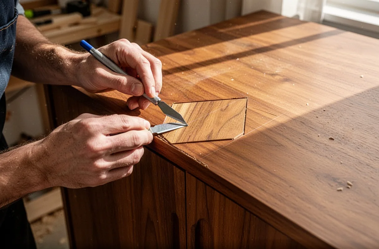 Veneer Patching and Edge Banding Repair